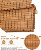 48''W X 72''H Cordless Bamboo Roman Shades - Image 5