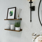 Floating Shelves for Wall Decor, Wall Mounted Wood Storage Shelf for Bedroom - Image 4