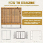 28x72 Inch Bamboo Blinds for Interior Windows, UV Protection Roman Bamboo - Image 7