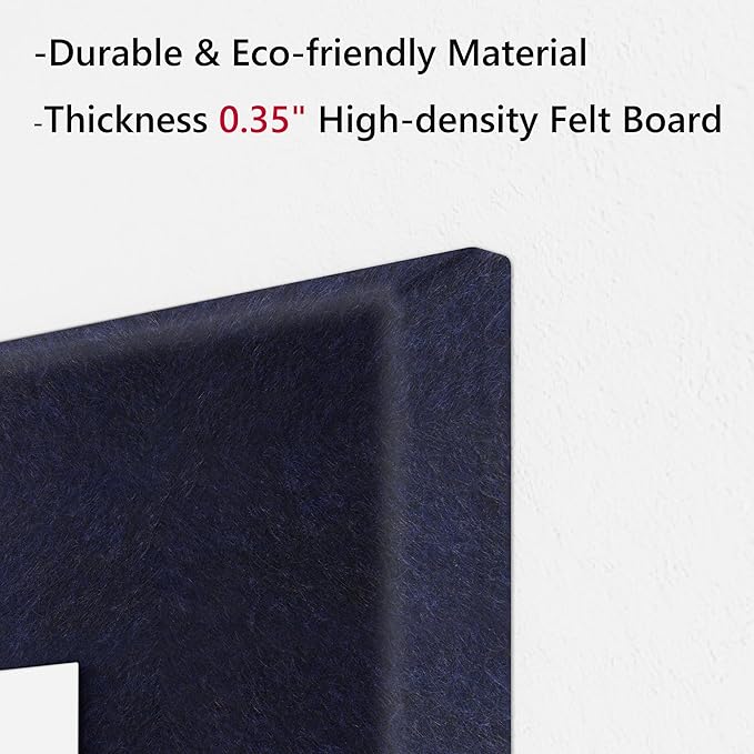 Neatsure Large Cork Board for Wall, 6 Panels Felt Tiles Tack Push Pin Board for - Image 4
