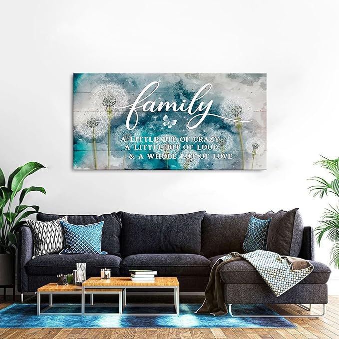 AIYISU Inspirational Family Wall Art Farmhouse Home Decor Dandelion Botanical - Image 6