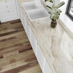 VEELIKE Wide 32''x354'' Beige Gold Marble Contact Paper - Image 3