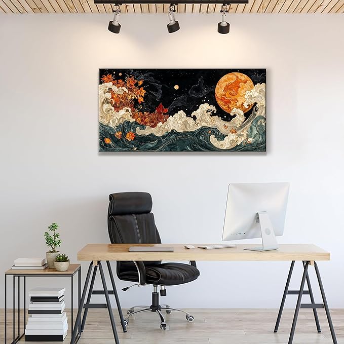 Suconvng Colorful Canvas Art Wall Decor Painting Picture Modern Boho Abstract - Image 4