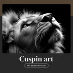 Framed Black and Gray Modern Wall Art, Contemporary Animal Portrait Prints - Image 7