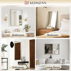 Keonjinn 36 x 36 Inch Brushed Nickel Bathroom Mirrors - Image 6
