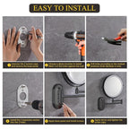 FUNTOUCH 20X/3X Rechargeable Wall Mounted Makeup Vanity Mirror - Image 8