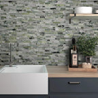 SUNWINGS 5-Sheet Peel and Stick Mosaic Natural 3D Stone Self Adhesive Marble - Image 5