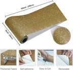 CRE8TIVE Champagne Gold Glitter Wallpaper Border Gold Peel and Stick Wallpaper - Image 6