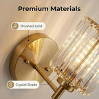 Gold Crystal Wall Sconce Battery Operated and Rechargeable Wall Light - Image 4