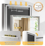 72'' x 36'' Large Beveled Silver Bathroom Vanity Mirror, Shatterproof Rectangle - Image 5
