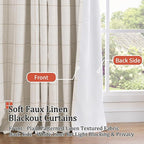 Lajode Linen Blackout Curtains 63 Inches Long - Image 3