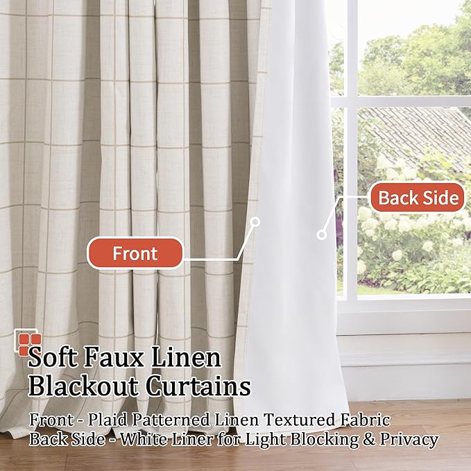 Lajode Linen Blackout Curtains for Living Room - Image 3