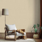 TANONE Khaki Contact Paper Peel and Stick, Grasscloth Beige Wallpaper Self - Image 6