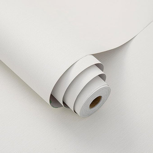 24"x393" White Grasscloth Peel and Stick Fabric Textured Contact Paper Linen by LVSHI