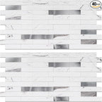 Peel and Stick Backsplash Tile Waterproof Removable PVC Wall Sticker 3D Faux by KOYNSLE