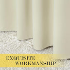 NICETOWN Beige Blackout Curtains - Image 5