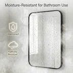 2-Pack 22x30 Inch Matte Black Bathroom Vanity Mirrors | Flush Mount Deep Set - Image 4