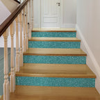 CRE8TIVE Teal Blue Glitter Wallpaper Border Peel and Stick Wall Border Sparkle - Image 3