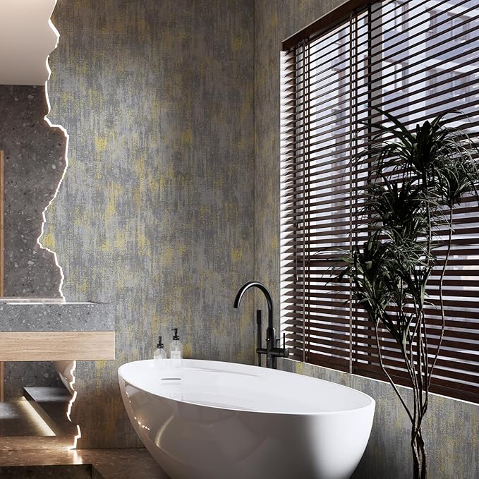 JiffDiff Vintage Metallic Peel and Stick Wallpaper Self Adhesive Industrial - Image 4