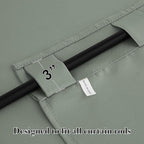 RYB HOME Sage Green Curtains for Bedroom Living Room, Vertical Privacy UV - Image 5