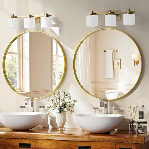 30 inch Round Bathroom Mirror, Living Room, Hanging or Leaning - Image 2