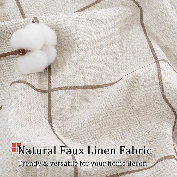 Lajode Brown Linen Blackout Curtains - Image 5