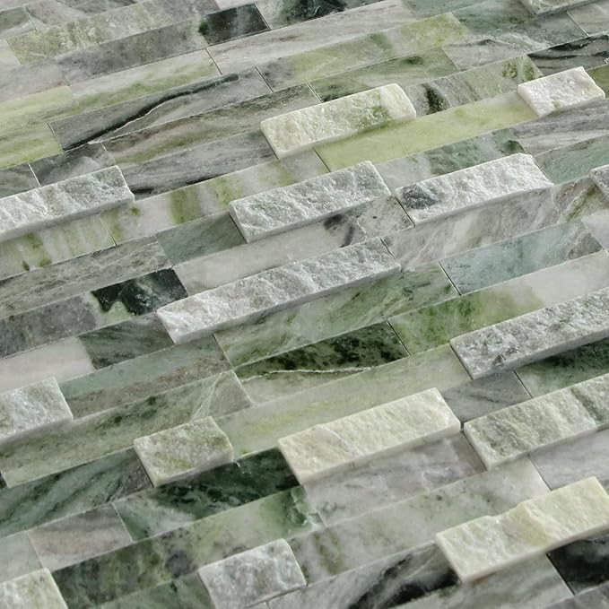 SUNWINGS 5-Sheet Peel and Stick Mosaic Natural 3D Stone Self Adhesive Marble - Image 8