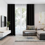 IGEMAEVE Black Blackout Curtains 72 Inch Length 2 Panels Set, Rod Pocket Energy - Image 4