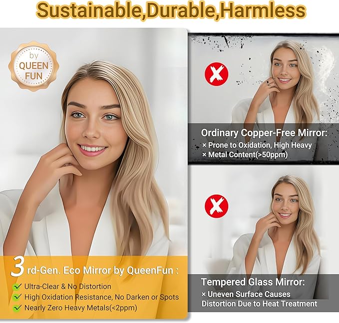 Gold Bathroom Mirror, 24x36 Brushed Gold Bathroom Mirror Beveled Edge, - Image 8