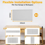 Pegboard Smith Metal Pegboard Panels 12" x 24", 4 Pack Grey Wall Mounted Tool - Image 7