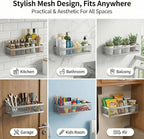 PUSDON Mesh Shower Caddy Wall Mount, Heavy Duty Adhesive Bathroom Shelf - Image 4