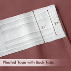 MIULEE Dusty Rose Back Tab Blackout Curtains 63 Inch Length 2 Panels Set - Image 4