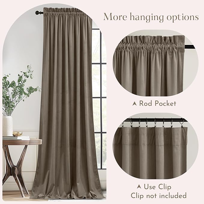 NICETOWN 120 inches Velvet Curtains - Image 3