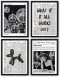NaZaUK Trendy Preppy Retro Y2K Room Decor, Sufeasdf 70s Disco Ball Newspaper by Unknown