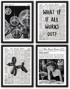 NaZaUK Trendy Preppy Retro Y2K Room Decor, Sufeasdf 70s Disco Ball Newspaper by Unknown