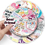 Friendship Stickers 51 Pcs Vinyl Funny Best Friend Sticker for Laptop Water Bottle Motorcycle Bumper Luggage Car Bike Skateboard Computer,Waterproof Cute Aesthetic Sticker for Teens Adults Girls