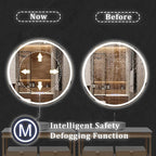 BEAUTYPEAK 24x24 LED Round Bathroom Mirror - Image 5