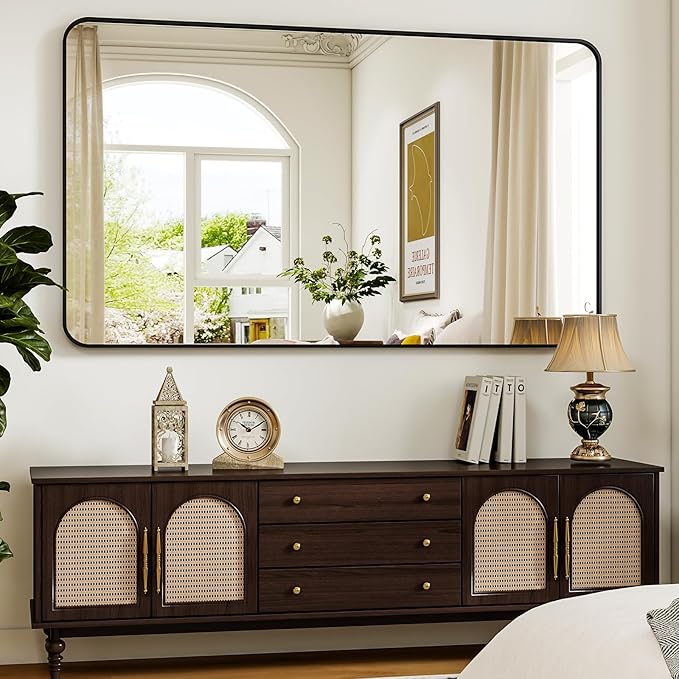 Easly 30 x 48 Inch Bathroom Mirror, Rounded Rectangular Vanity Mirror - Image 8