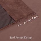 NICETOWN Dusty Rose Pink Velvet Curtains 96 inches Long - Image 2