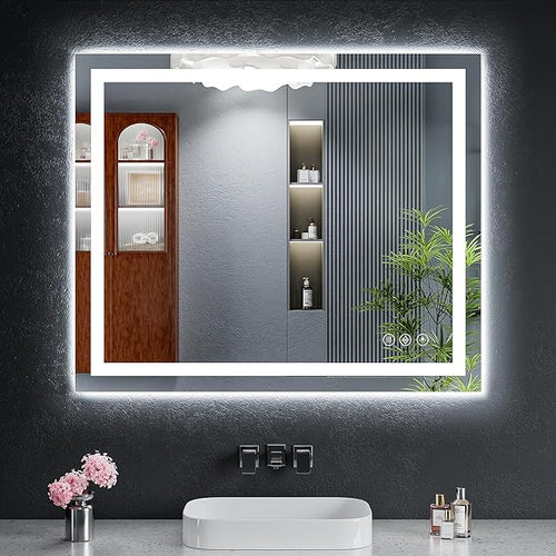 36"x30" LED Bathroom Mirror by MYSUNORIA
