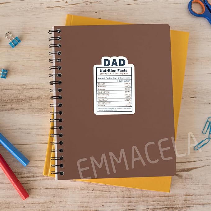 (3PCS) Dad Stickers, Waterproof Vinyl Decals for Laptops, Tumblers, Books, Scrapbooks, Water Bottles, Father's Day Gift for Dad, Papa 3 x 2.1 Inch