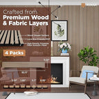 Avana Acoustic Wood Wall Panels – 93.2x11.25 Inch Panels – Fits 94x12 Layout – - Image 4