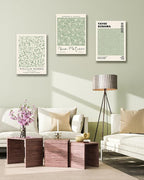HesenDot Green Botanical Framed Wall Art Set, 12x16in Matisse William Morris - Image 5