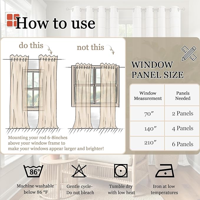 Lajode Grey Plaid Curtains Pattern Printed 90 Inches Long - Image 9