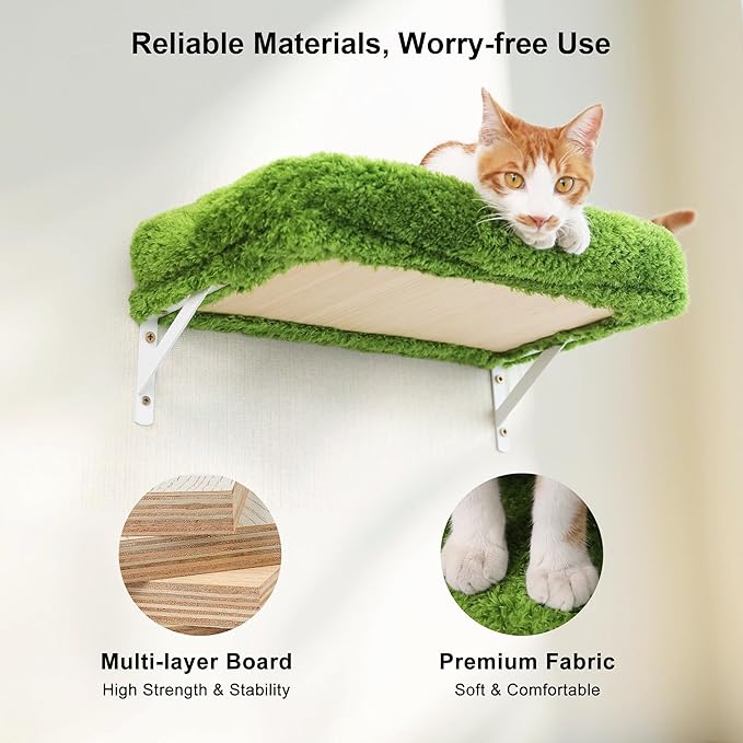 FUKUMARU Cat Wall Shelves, Stable & Safe 5 in 1 Cat Walls Furniture Set - Image 4