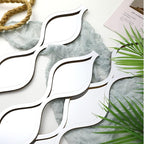 Yulejo 3 Pcs Acrylic Teardrop Mirror Wall Decor Decorative Mirror Narrow Decor - Image 3