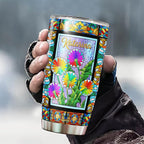 WAZONE Personalized Christian Faith Tumbler Be Still And Know That I Am God Dandelion Stainless Steel Insulated Cup 20oz 30oz Gifts For Women Taraxacum Flower Print Travel Mug