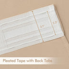 MIULEE Beige Back Tab Blackout Curtains 63 Inch Length 2 Panels Set - Image 4