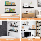 upsimples Acrylic Shelves for Wall Decor, Living Room, Floating Bookshelves for - Image 7