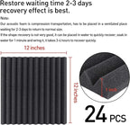 Focusound 24 Pack Acoustic Foam Panels 1" x 12" x 12" Sound Proof Foam Panles - Image 5